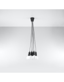 Sollux DIEGO 5 pendant lamp black SL.0574 - product 2