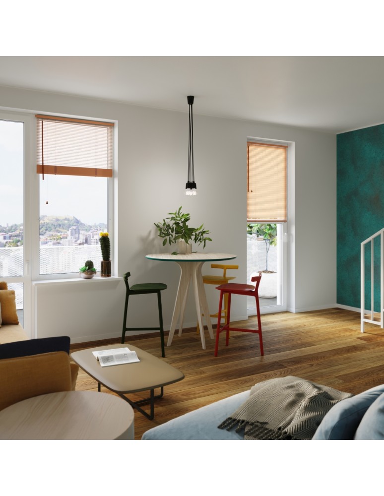 Pendant lamps - Sollux DIEGO 5 pendant lamp black SL.0574 - product kolory-swiatla.pl 10