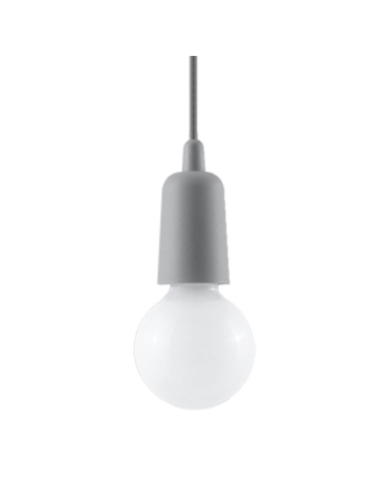 Pendant lamps - Sollux DIEGO 1 pendant lamp grey SL.0575 - product kolory-swiatla.pl 1
