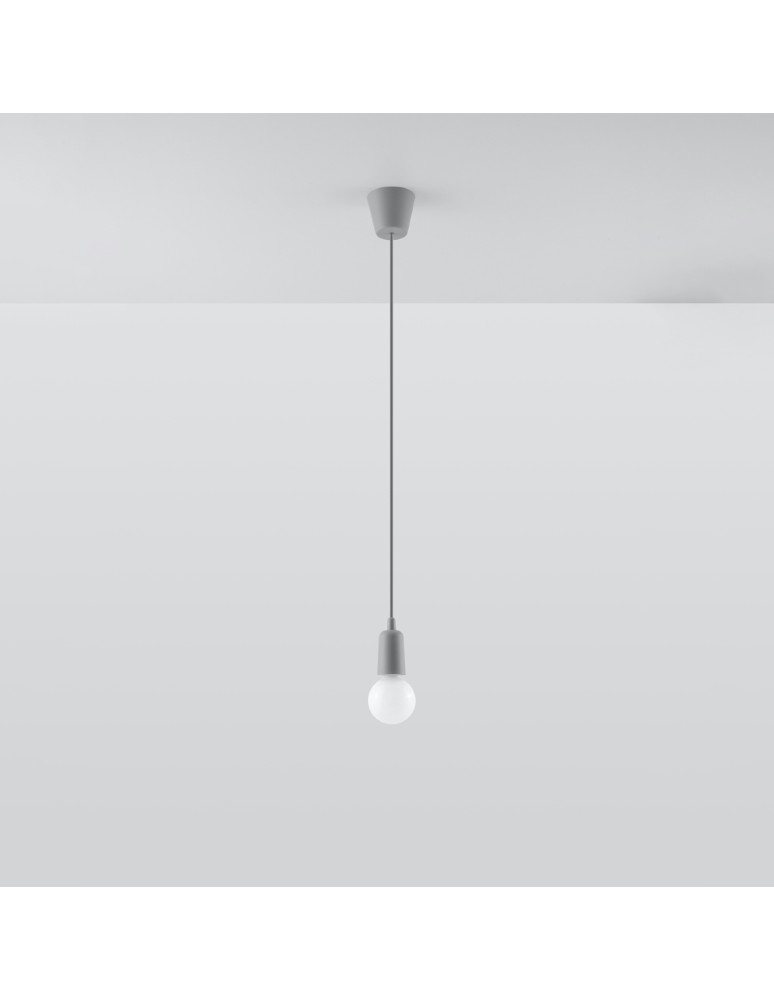 Pendant lamps - Sollux DIEGO 1 pendant lamp grey SL.0575 - product kolory-swiatla.pl 2