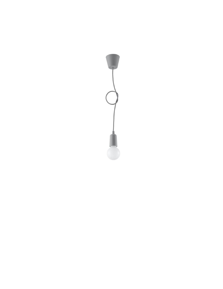 Pendant lamps - Sollux DIEGO 1 pendant lamp grey SL.0575 - product kolory-swiatla.pl 4