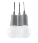 Pendant lamps - Sollux DIEGO 3 grey pendant lamp SL.0576 - product 1