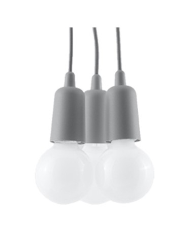 Sollux DIEGO 3 grey pendant lamp SL.0576