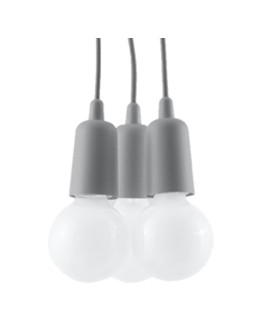 Sollux Lampa wisząca DIEGO 3 szara SL.0576