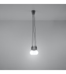 Pendant lamps - Sollux DIEGO 3 grey pendant lamp SL.0576 - product 3