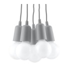 Pendant lamps - Sollux DIEGO 5 pendant lamp grey SL.0577 - product 1