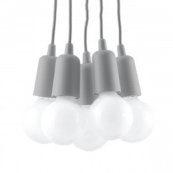 Sollux Lampa wisząca DIEGO 5 szara SL.0577