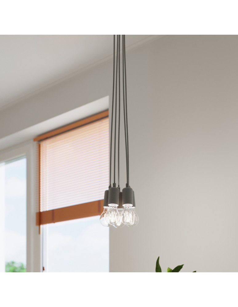 Pendant lamps - Sollux DIEGO 5 pendant lamp grey SL.0577 - product kolory-swiatla.pl 11