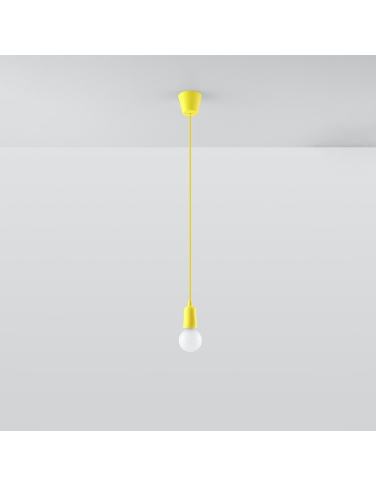 Pendant lamps - Sollux DIEGO 1 yellow pendant lamp SL.0578 - product kolory-swiatla.pl 2