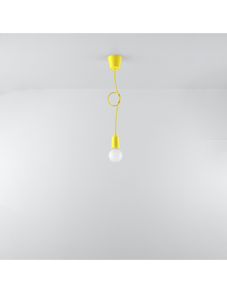 Pendant lamps - Sollux DIEGO 1 yellow pendant lamp SL.0578 - product kolory-swiatla.pl 5