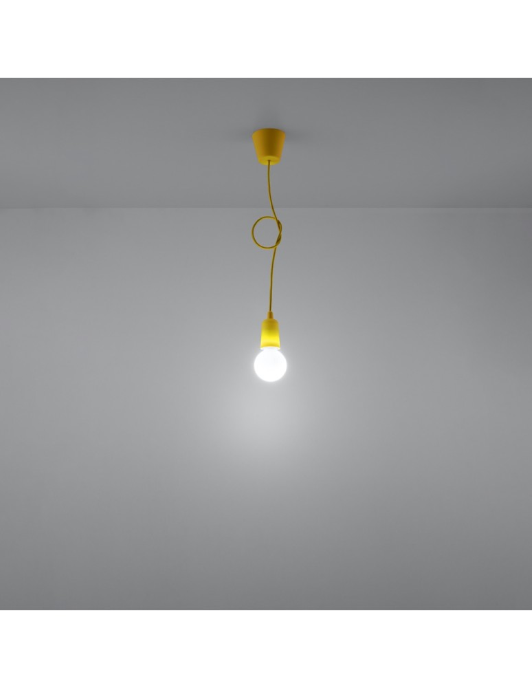 Pendant lamps - Sollux DIEGO 1 yellow pendant lamp SL.0578 - product kolory-swiatla.pl 6