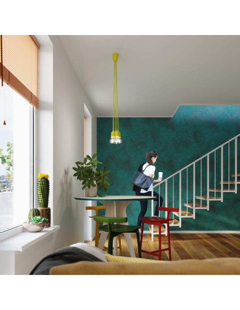 Pendant lamps - Sollux DIEGO 1 yellow pendant lamp SL.0578 - product kolory-swiatla.pl 9