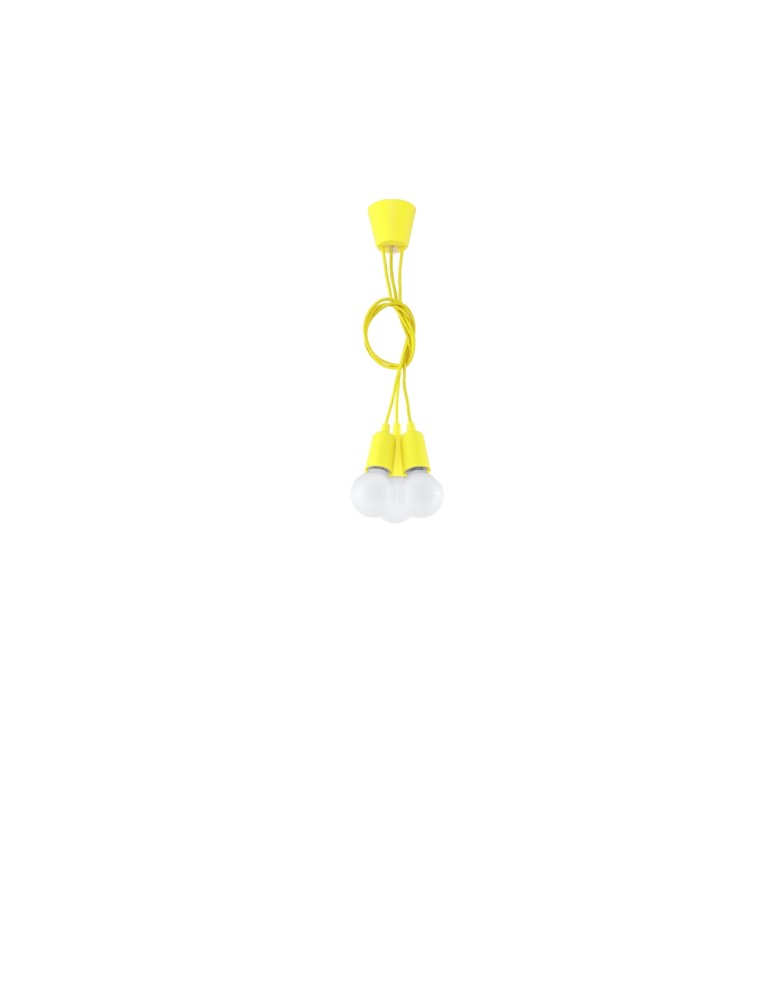 Pendant lamps - Sollux DIEGO 3 yellow pendant lamp SL.0579 - product kolory-swiatla.pl 4