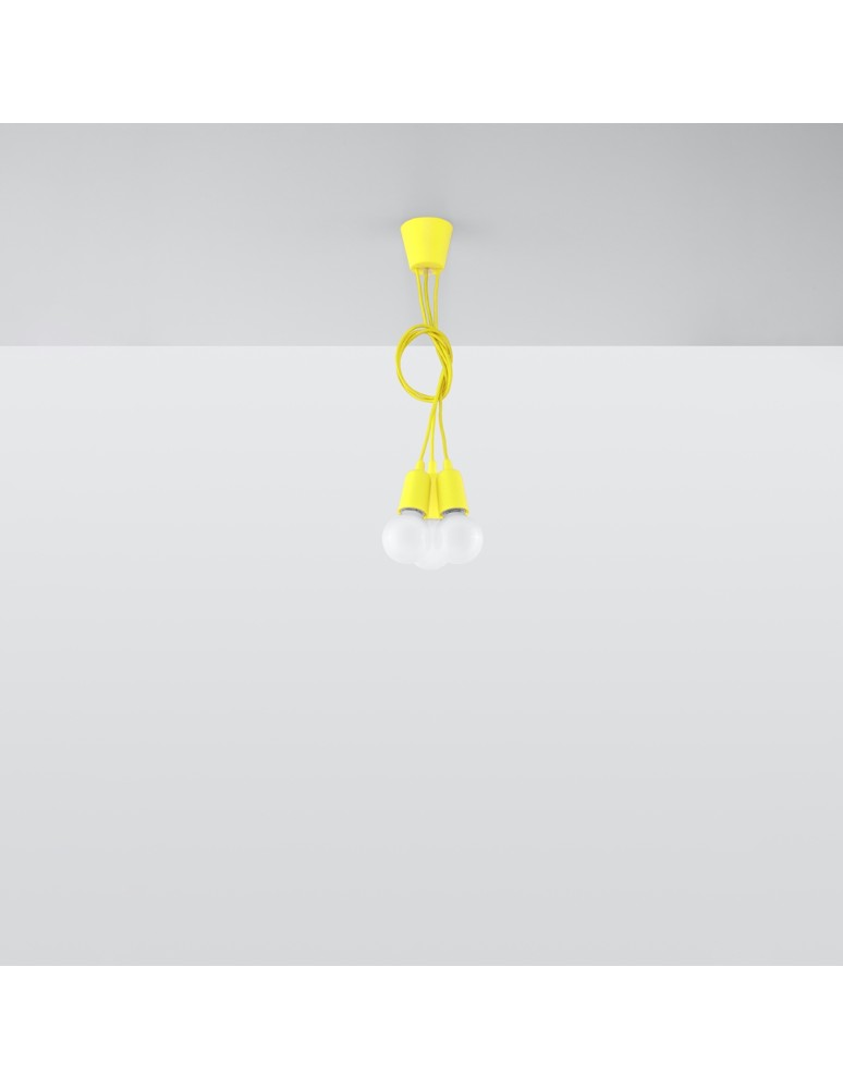 Pendant lamps - Sollux DIEGO 3 yellow pendant lamp SL.0579 - product kolory-swiatla.pl 5