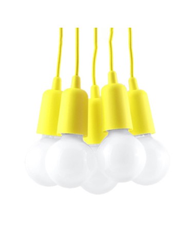 Sollux DIEGO 5 yellow pendant lamp SL.0580
