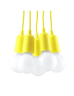 Sollux Lampa wisząca DIEGO 5 żółta SL.0580