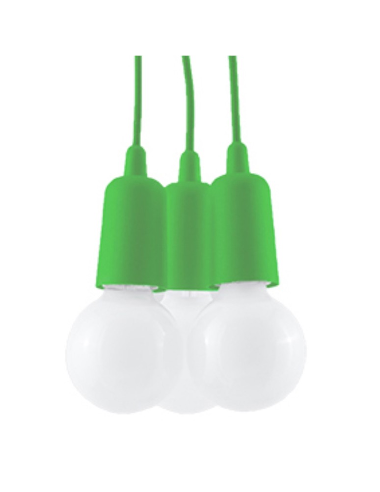 Pendant lamps - Sollux DIEGO 3 pendant lamp green SL.0582 - product kolory-swiatla.pl 1