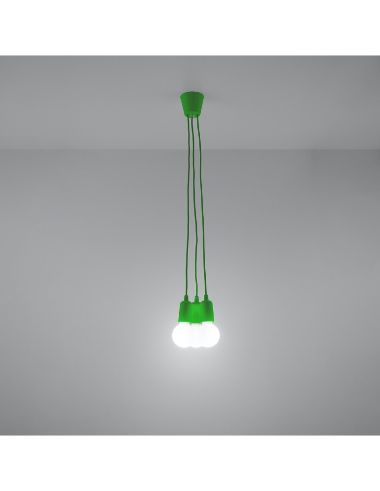 Pendant lamps - Sollux DIEGO 3 pendant lamp green SL.0582 - product kolory-swiatla.pl 3