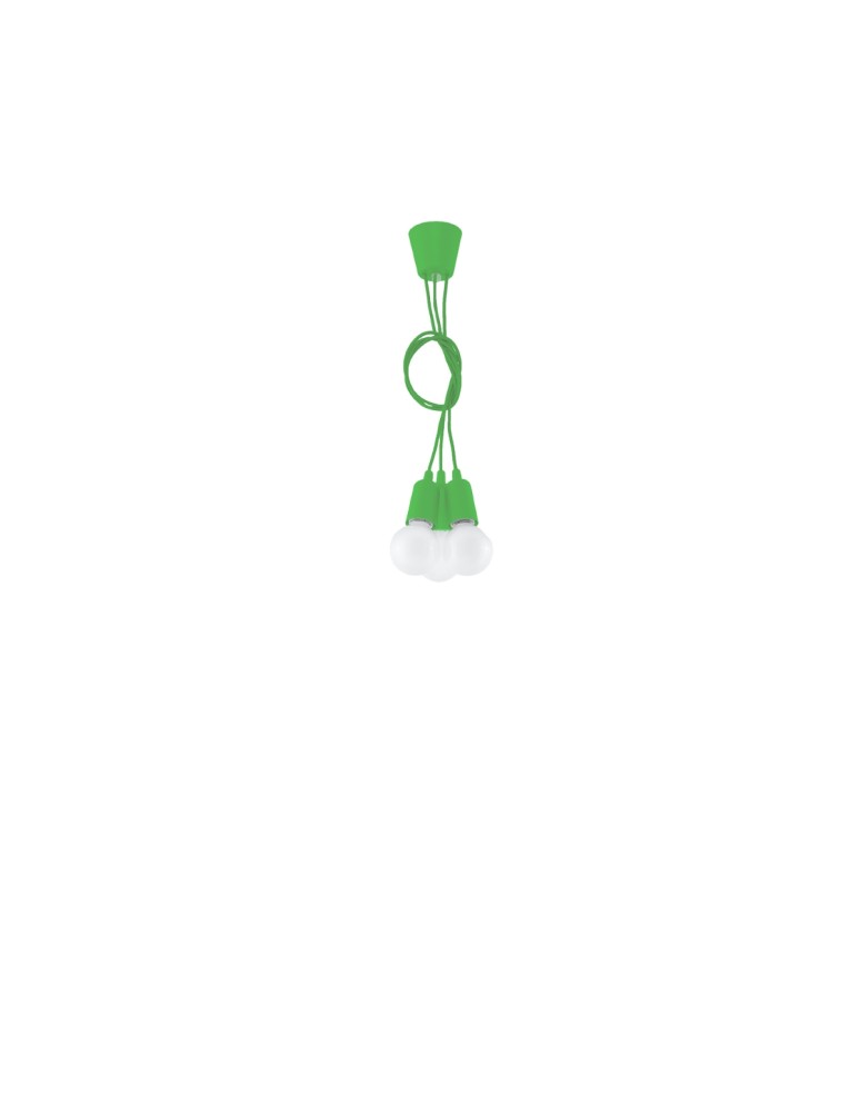 Pendant lamps - Sollux DIEGO 3 pendant lamp green SL.0582 - product kolory-swiatla.pl 4