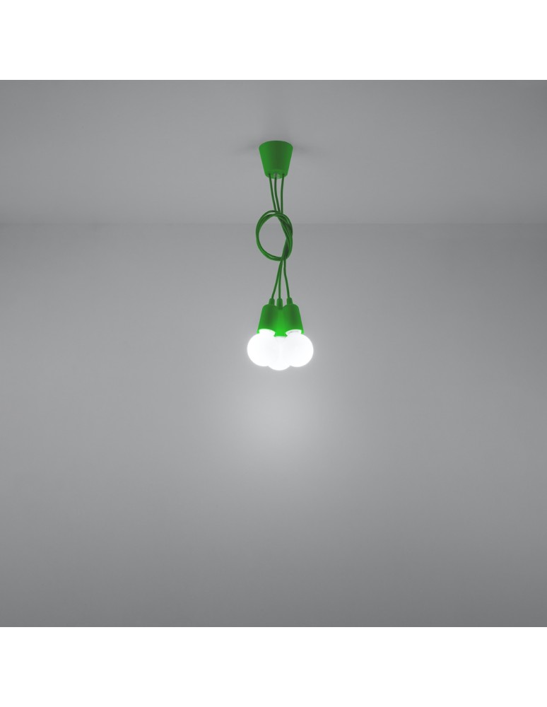 Pendant lamps - Sollux DIEGO 3 pendant lamp green SL.0582 - product kolory-swiatla.pl 6