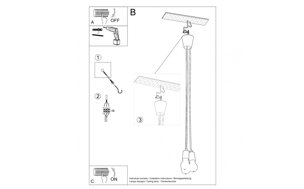 Sollux Lampa wisząca DIEGO 3 zielony SL.0582