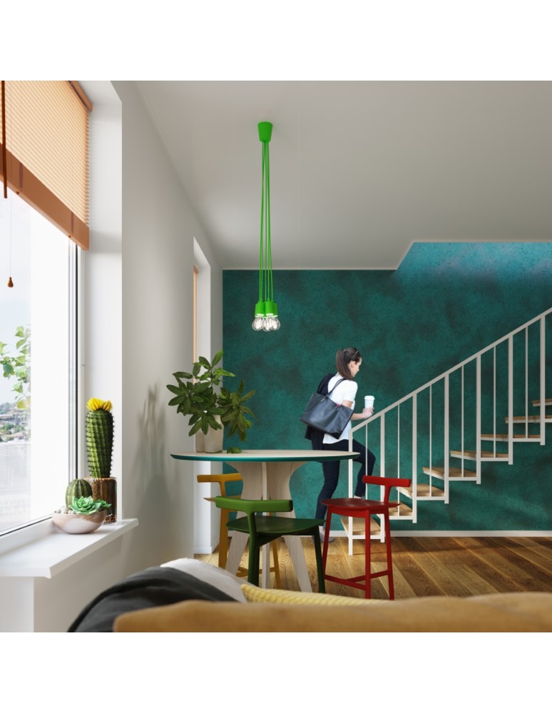 Pendant lamps - Sollux DIEGO 3 pendant lamp green SL.0582 - product kolory-swiatla.pl 9