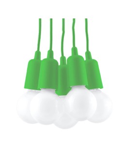 Sollux DIEGO 5 pendant lamp green SL.0583
