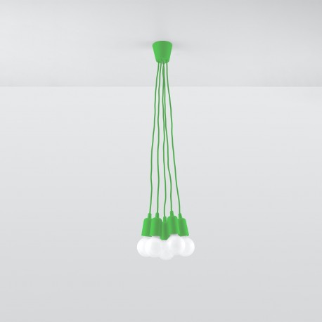 Sollux Lampa wisząca DIEGO 5 zielony SL.0583