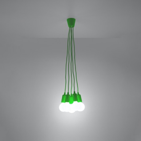 Sollux Lampa wisząca DIEGO 5 zielony SL.0583
