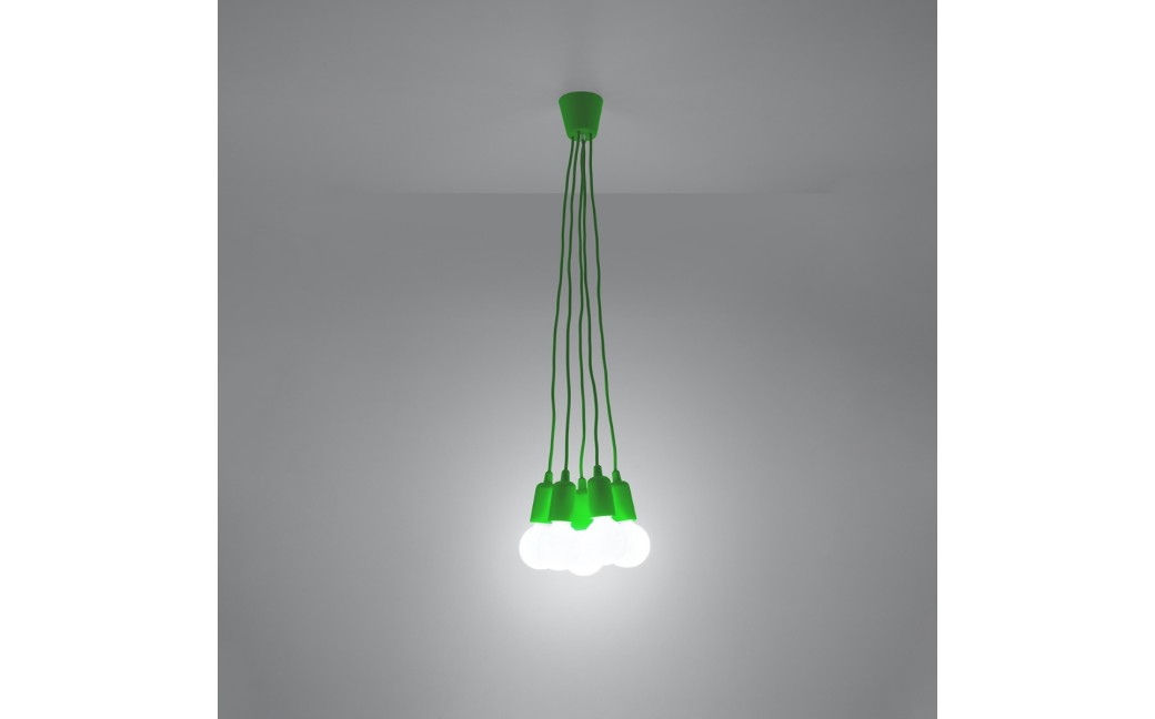 Sollux Lampa wisząca DIEGO 5 zielony SL.0583