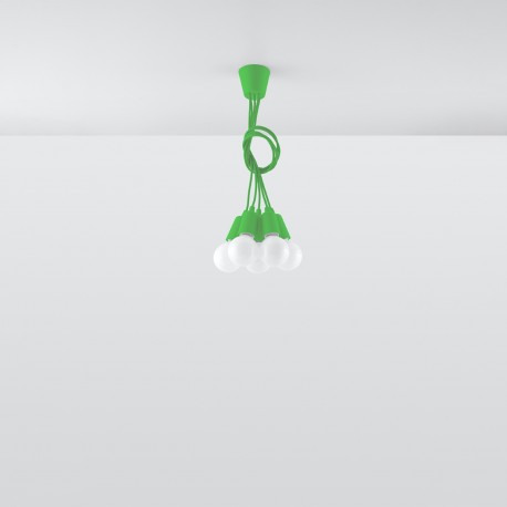 Sollux Lampa wisząca DIEGO 5 zielony SL.0583
