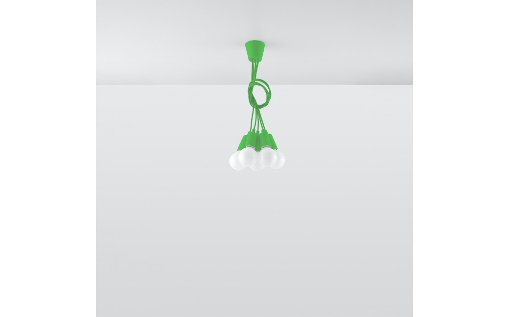 Sollux Lampa wisząca DIEGO 5 zielony SL.0583