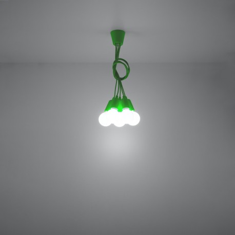Sollux Lampa wisząca DIEGO 5 zielony SL.0583