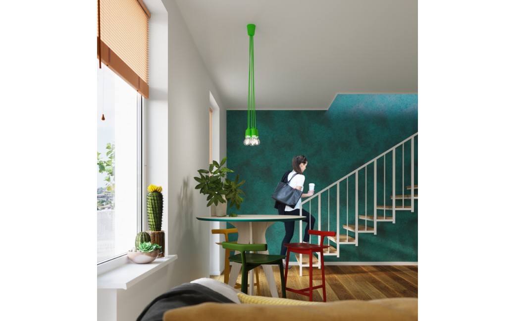 Sollux Lampa wisząca DIEGO 5 zielony SL.0583