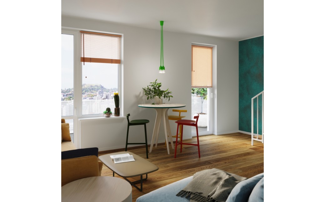 Sollux Lampa wisząca DIEGO 5 zielony SL.0583