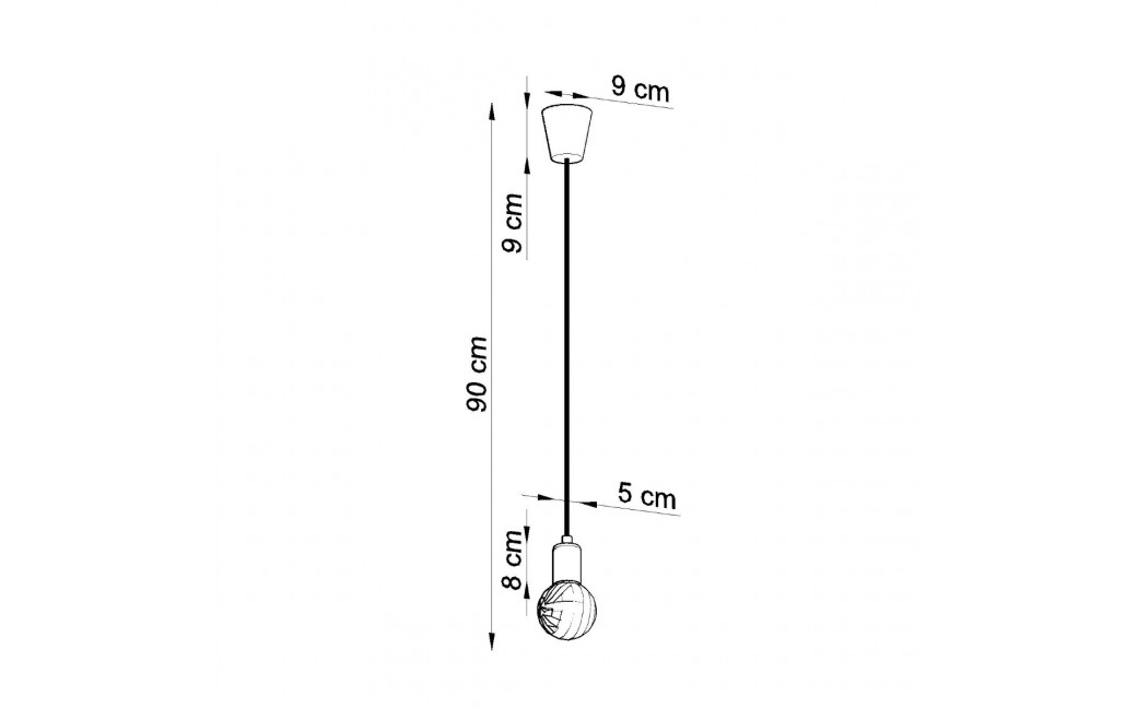 Sollux Lampa wisząca DIEGO 1 pomarańczowy SL.0584