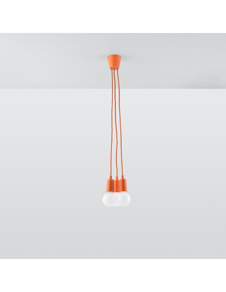 Pendant lamps - Sollux DIEGO 3 pendant lamp orange SL.0585 - product kolory-swiatla.pl 2