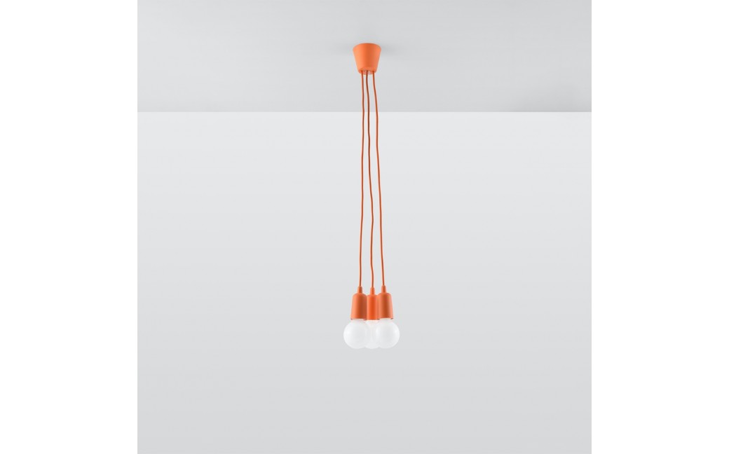 Sollux Lampa wisząca DIEGO 3 pomarańczowy SL.0585