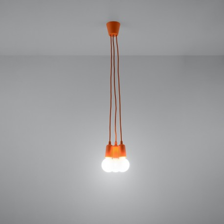 Sollux Lampa wisząca DIEGO 3 pomarańczowy SL.0585