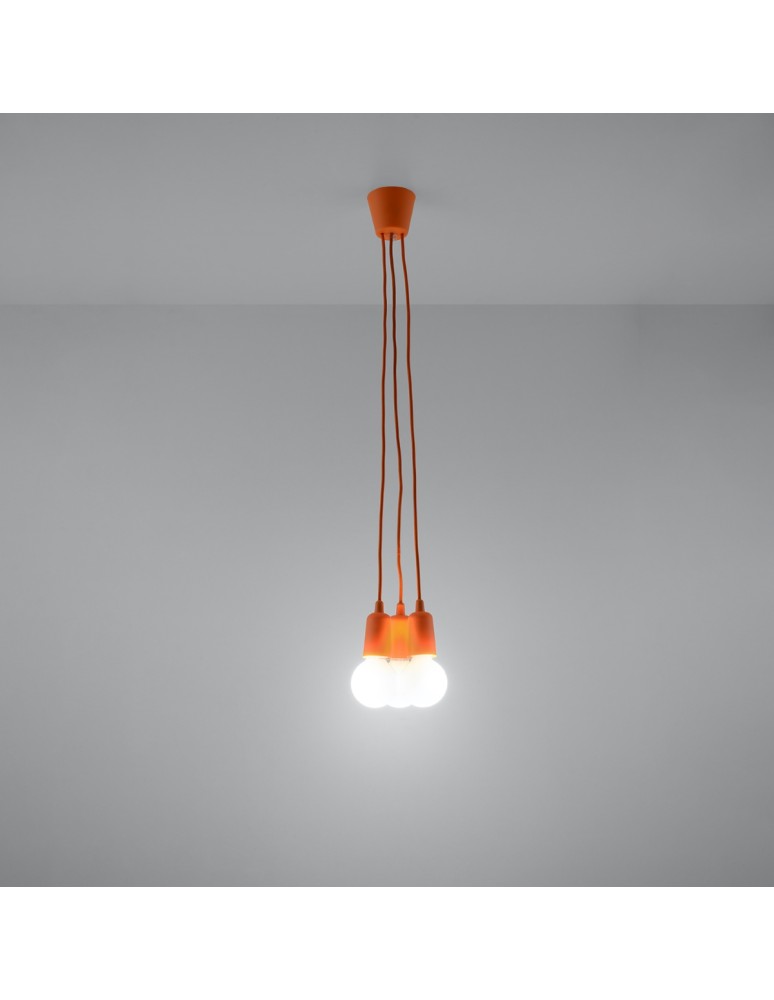 Pendant lamps - Sollux DIEGO 3 pendant lamp orange SL.0585 - product kolory-swiatla.pl 3