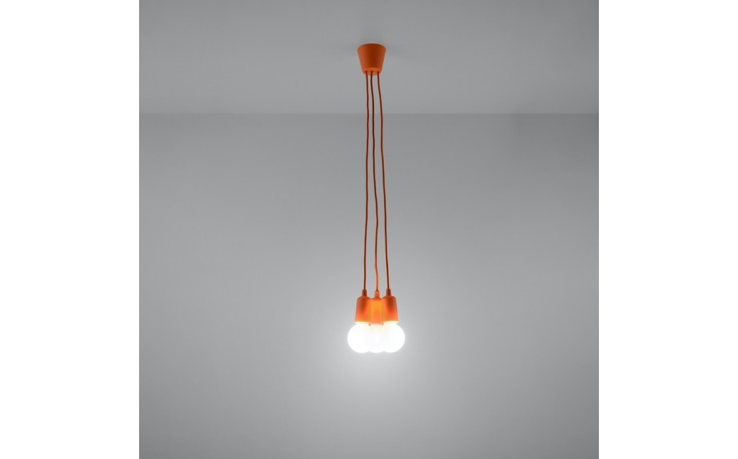 Sollux Lampa wisząca DIEGO 3 pomarańczowy SL.0585