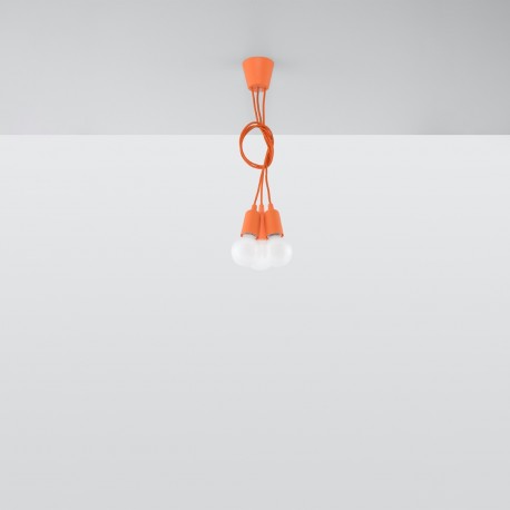 Sollux Lampa wisząca DIEGO 3 pomarańczowy SL.0585