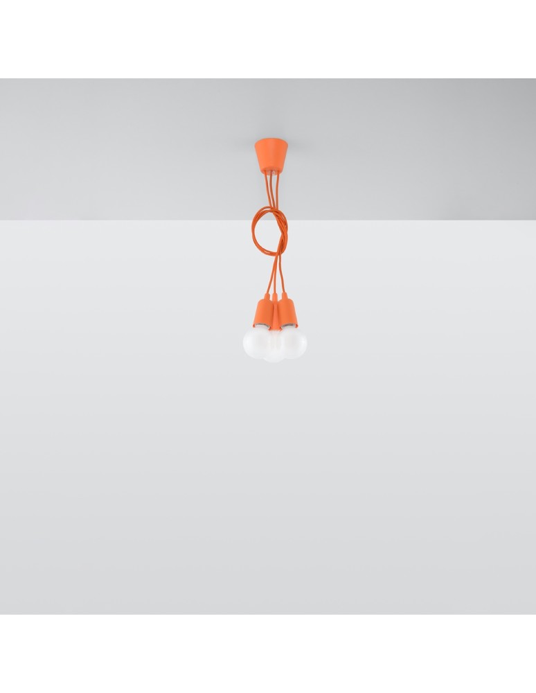 Pendant lamps - Sollux DIEGO 3 pendant lamp orange SL.0585 - product kolory-swiatla.pl 5