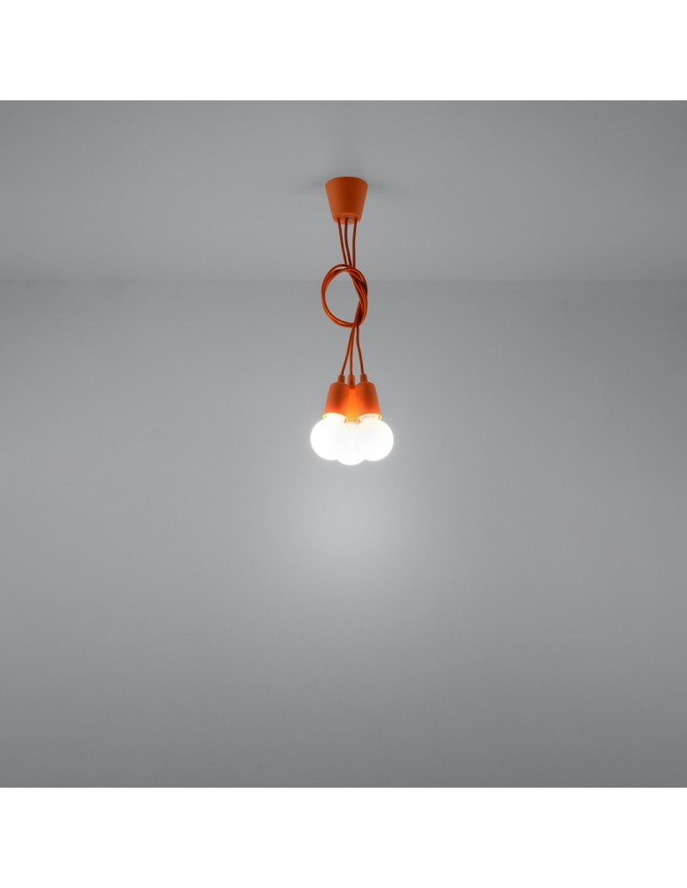 Pendant lamps - Sollux DIEGO 3 pendant lamp orange SL.0585 - product kolory-swiatla.pl 6