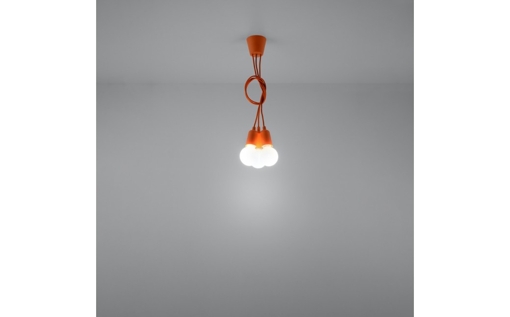 Sollux Lampa wisząca DIEGO 3 pomarańczowy SL.0585