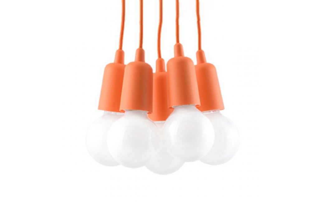 Sollux Lampa wisząca DIEGO 5 pomarańczowy SL.0586