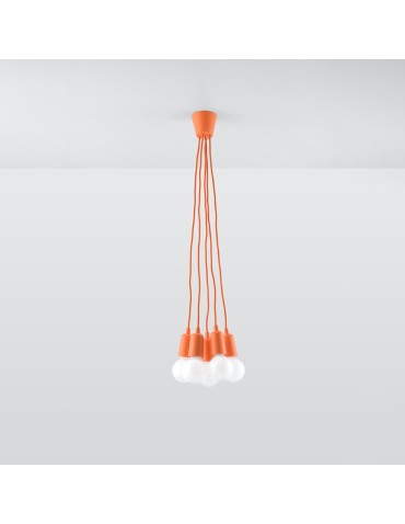 Sollux DIEGO 5 pendant lamp orange SL.0586 - product 2