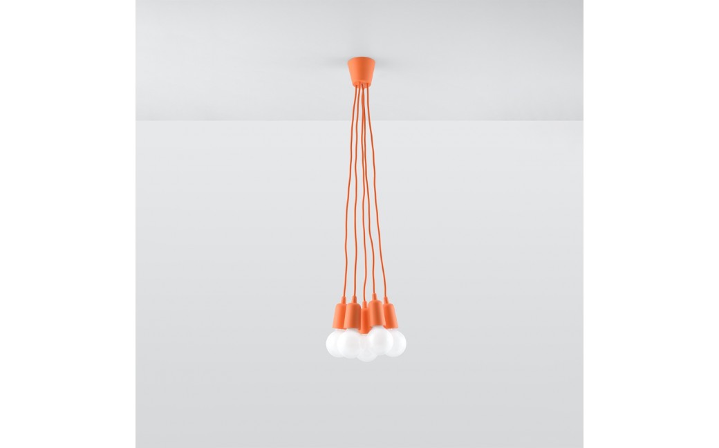 Sollux Lampa wisząca DIEGO 5 pomarańczowy SL.0586