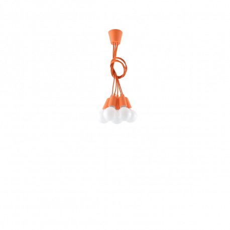 Sollux Lampa wisząca DIEGO 5 pomarańczowy SL.0586