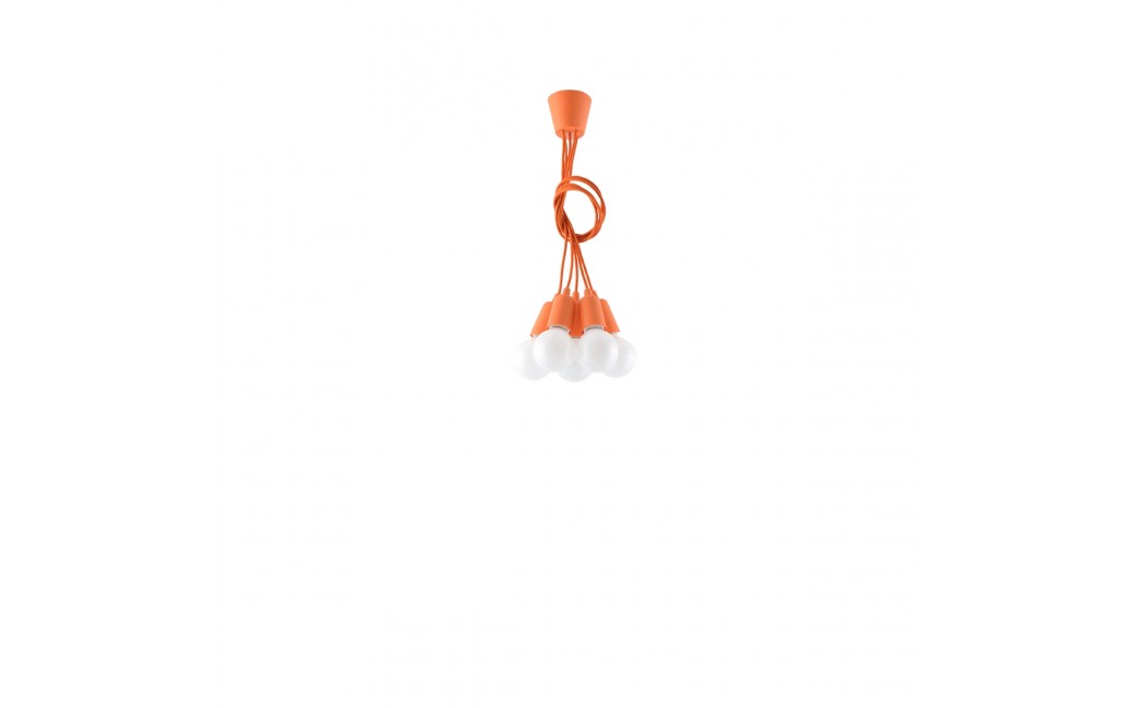 Sollux Lampa wisząca DIEGO 5 pomarańczowy SL.0586